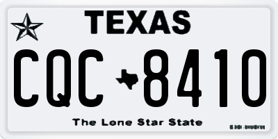 TX license plate CQC8410