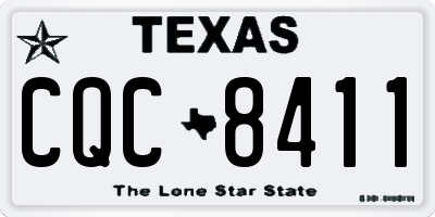 TX license plate CQC8411