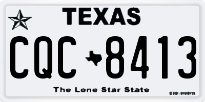 TX license plate CQC8413
