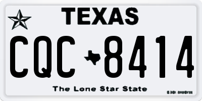 TX license plate CQC8414