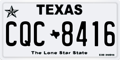 TX license plate CQC8416