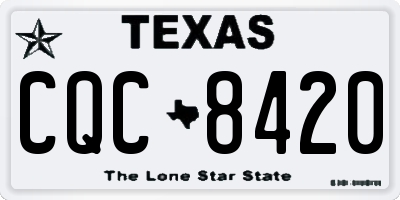 TX license plate CQC8420