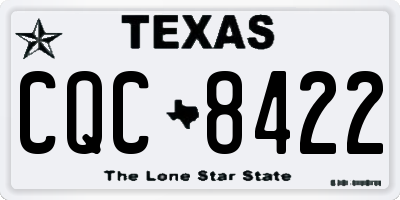 TX license plate CQC8422