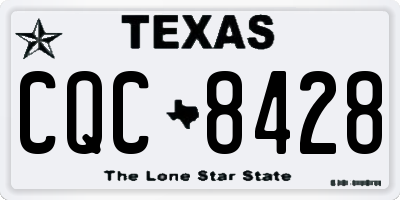 TX license plate CQC8428