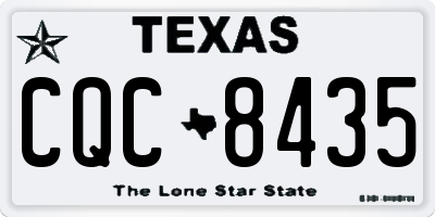 TX license plate CQC8435