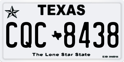 TX license plate CQC8438
