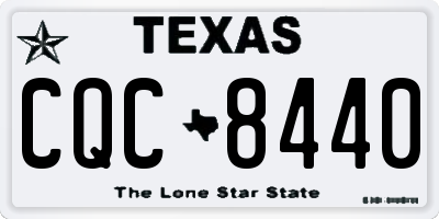 TX license plate CQC8440