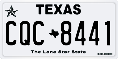 TX license plate CQC8441