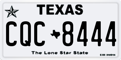 TX license plate CQC8444