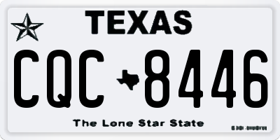 TX license plate CQC8446