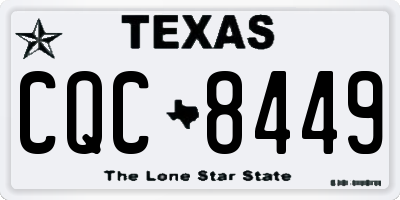 TX license plate CQC8449