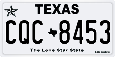 TX license plate CQC8453