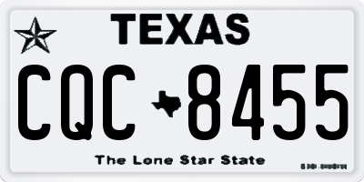 TX license plate CQC8455