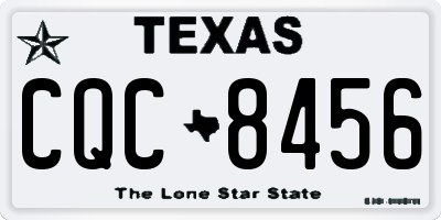 TX license plate CQC8456
