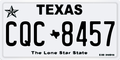 TX license plate CQC8457
