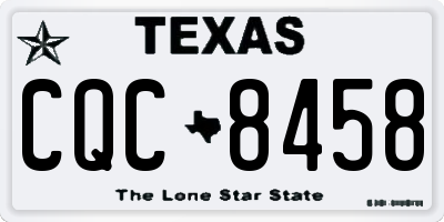 TX license plate CQC8458