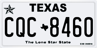TX license plate CQC8460