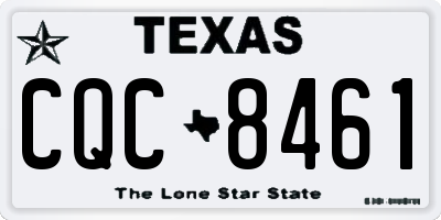 TX license plate CQC8461