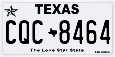 TX license plate CQC8464