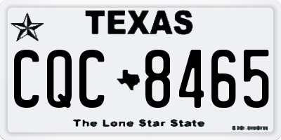 TX license plate CQC8465