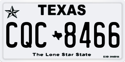 TX license plate CQC8466