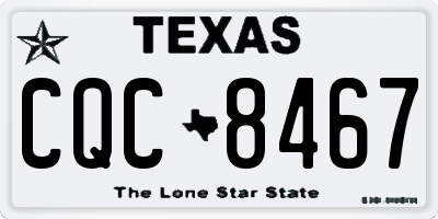 TX license plate CQC8467