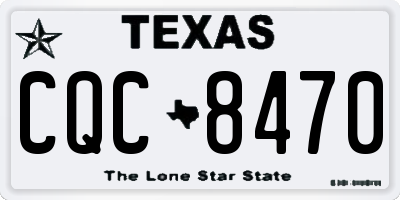 TX license plate CQC8470