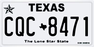 TX license plate CQC8471