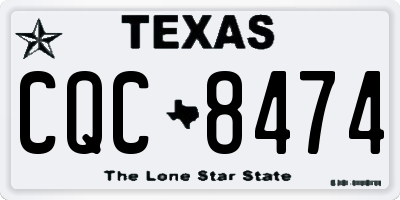 TX license plate CQC8474