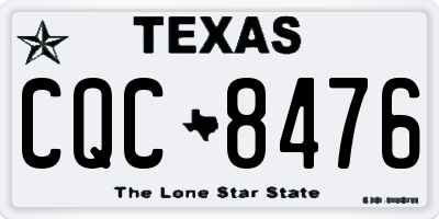 TX license plate CQC8476