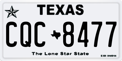 TX license plate CQC8477