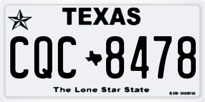 TX license plate CQC8478