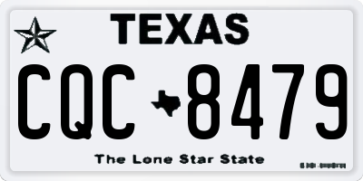 TX license plate CQC8479