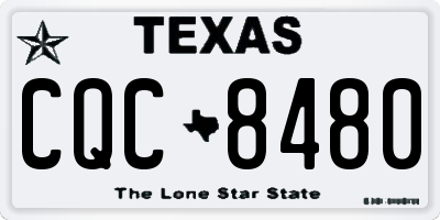 TX license plate CQC8480