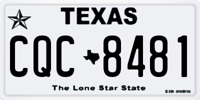 TX license plate CQC8481