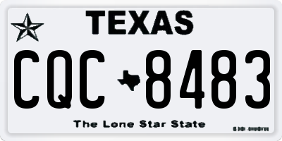 TX license plate CQC8483
