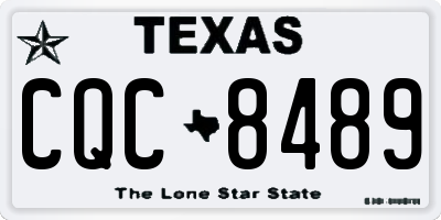 TX license plate CQC8489
