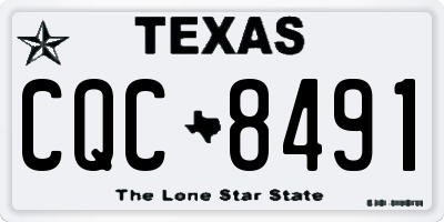 TX license plate CQC8491