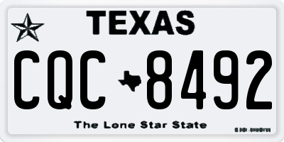 TX license plate CQC8492