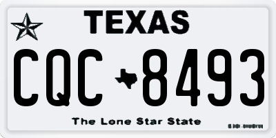 TX license plate CQC8493