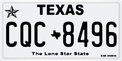 TX license plate CQC8496