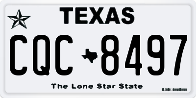 TX license plate CQC8497