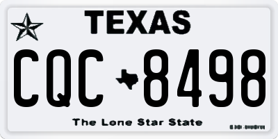 TX license plate CQC8498