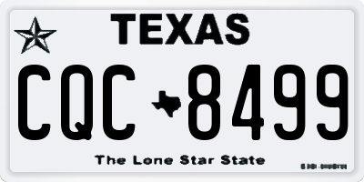 TX license plate CQC8499
