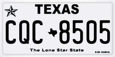 TX license plate CQC8505
