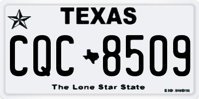 TX license plate CQC8509