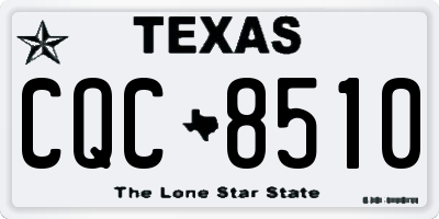 TX license plate CQC8510