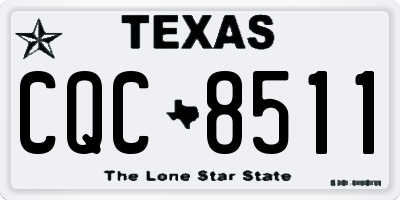 TX license plate CQC8511