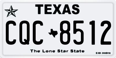 TX license plate CQC8512