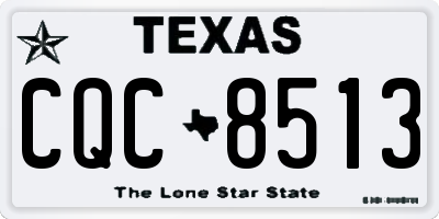 TX license plate CQC8513